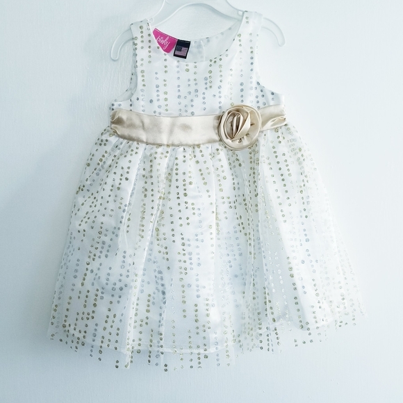 NEW Baby Girl's Sparkly Formal Dress NEW Size 12M - Picture 3 of 14